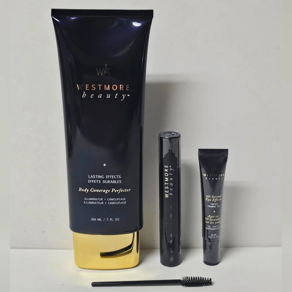 Westmore Beauty Body Coverage Perfector, On-The-Go Brow Gel, & 60-Second Eye NEW